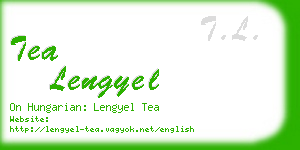 tea lengyel business card